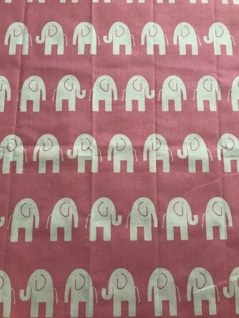 Premier Prints Ele the Elephant Cotton Fabric- Light Pink 7/8 YARD PIECE - Image 3 of 4