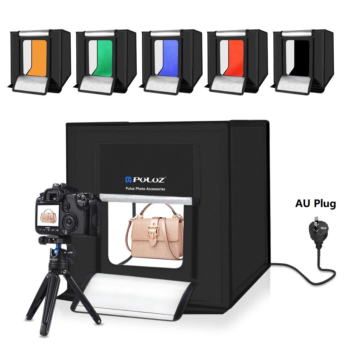 PULUZ Folding 40cm Desktop Photo Studio Led Cube Lightbox for