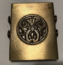 Vtg Retractable Sliding Pocket Size Shoe/clothing Brushes, Plastic  Brass