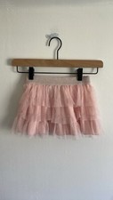 Girls 6/6X Danskin Freestyle Pink Tulle Layered Ruffle Skirt