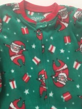 One Piece Footed Pajamas Christmas Santa Claus Presents Blanket Sleeper Size 24M