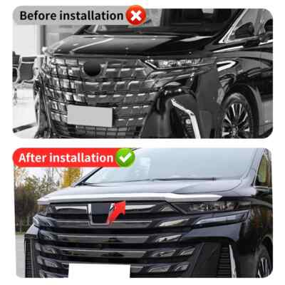 For 24-25 Toyota Alphard Vellfire 40 Series Hood Chrome Trim Strip
