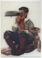 The Sphinx by Norman Rockwell 5x7 inches High Quality Lenticular 3-D Picture NEW