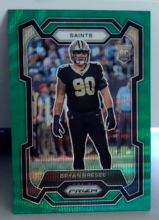 Bryan Bresee Green Wave Prizm RC #372 New Orleans Saints Rookie Clemson Tigers