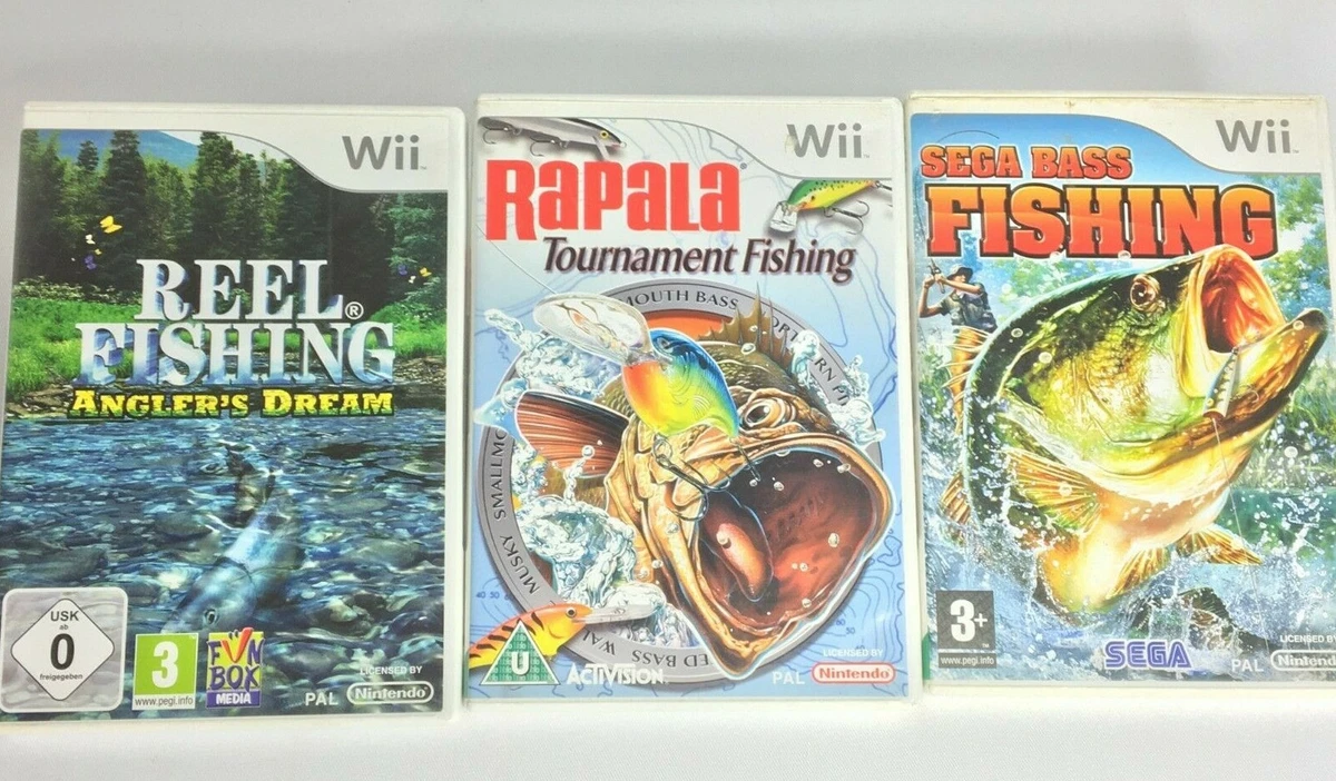 Wii Fishing Games Sega Bass/Rapala Tournament/Reel Anglers etc. *Choose a  Game*