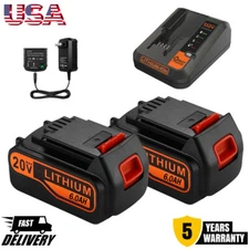 1~2 Pack Lithium Battery For Black and Decker 20V LBXR20 Battery or Charger