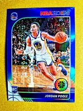 2019-20 Panini Jordan Poole Hoops Premium Stock Rookie BLUE Prizm RC #223 Mint
