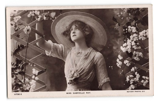 Miss Gabrielle Ray Rotary Foto Motorhaube Blumenzug RPPC Postkarte
