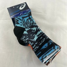 NEW ASICS 'Contend' Youth Training Crew Socks 3-Pack, S - Multi