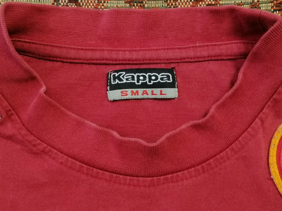 Camisa de futebol Roma 2000's vintage treinamento algodão Kappa tamanho P - Imagem 4 de 4