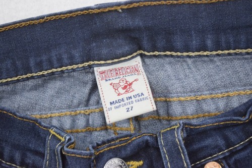 Jeans donna True Religion Misty skinny vita bassa elasticizzato denim blu 27 x 29,5 - Foto 6 di 10