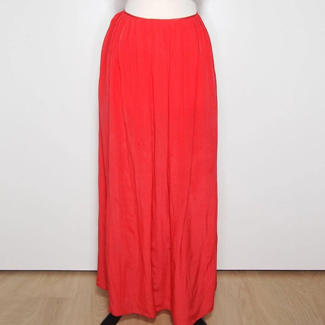 Jupe Longue Rouge TTAO Jupe Longue Balançoire Femme Maxi Jupe