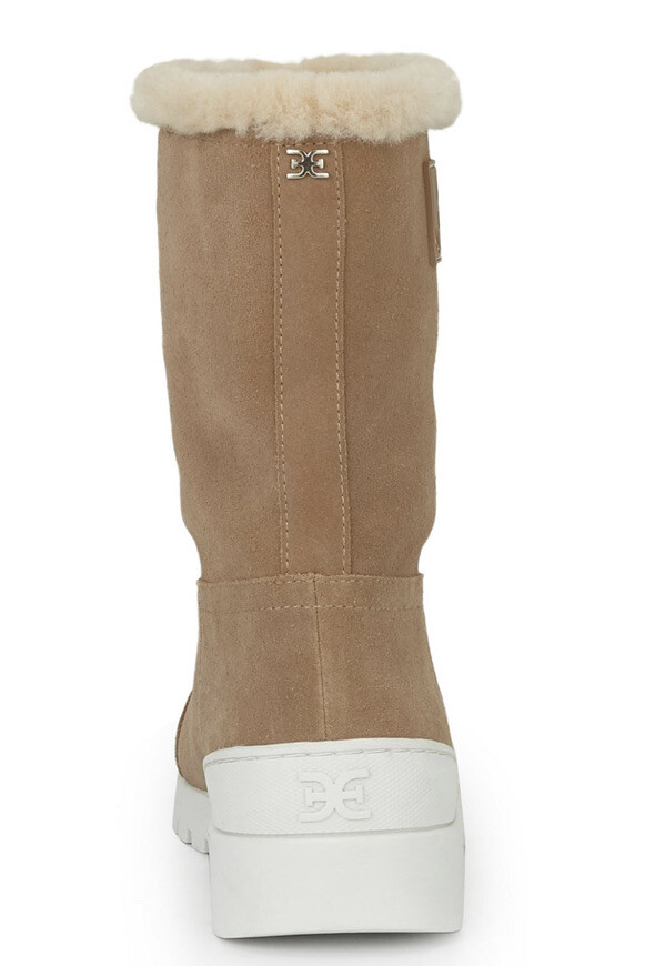 Bottes Sam Edelman Kaylie Femme - Gris Flint - Taille 6.5 - Bordures Fausse Fourrure
