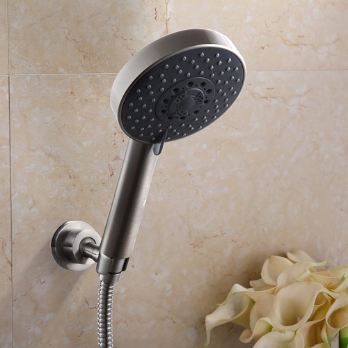 Bathroom Adjustable Bidet Handheld Showerhead Shower Head Bracket Holder Brushed - Picture 3 of 8