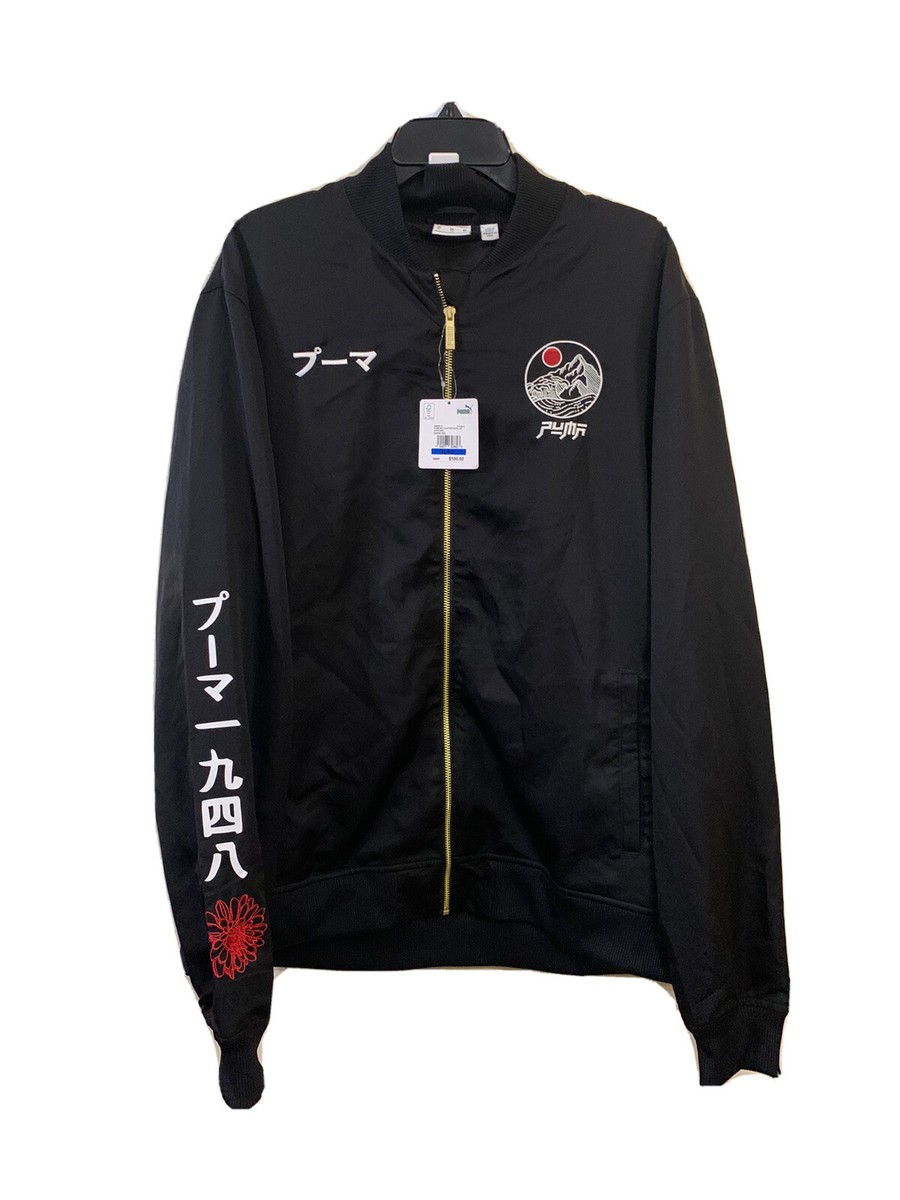 PUMA MC CHOPPER SATIN JACKET [599925 01] BLACK VIPER JAPAN KANJI