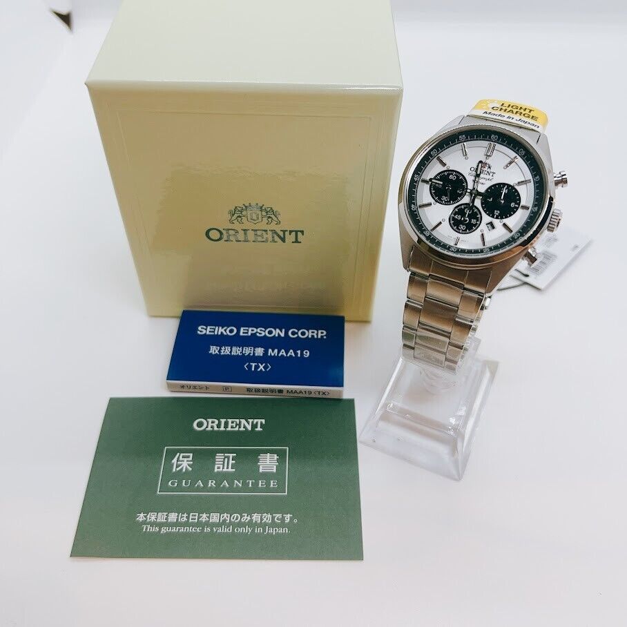 Orient Neo 70'S Solar Panda WV0041TX Solar Chronograph Milky Orient Neo 70'S Solar Panda WV0041TX Solar Chronograph Milky