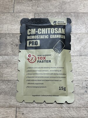 #ad #ad RHINO RESCUE Chitosan Emergency Hemostatic Granules Soluble Trauma Clot PRO 15g $34.95
