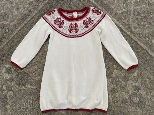 Gymboree BIRDIE FAIR ISLE Fair Isle Snowflake Sweater Dress, Size 5T ...