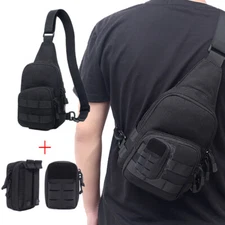 Tactical Shoulder Bag + Medical Bag Molle Webbing Attach Molle Gears Optional