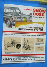 1981 Jeep J-10 J-20 Plow Snow Boss Sale Flyer  Brochure Original