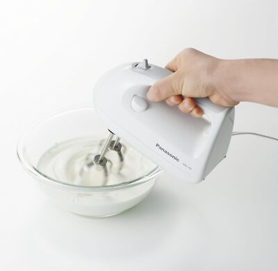 PANASONIC Hand Mixer Whisk 3 Speed Switching Function White