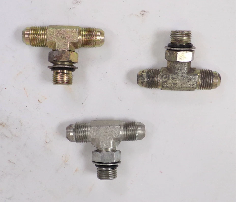 ASSORTED LOT 3/8" NPT TO NPT TO ORB MALE TEE 6803-06-06-06 (LOT OF 3) - Image 2 of 2