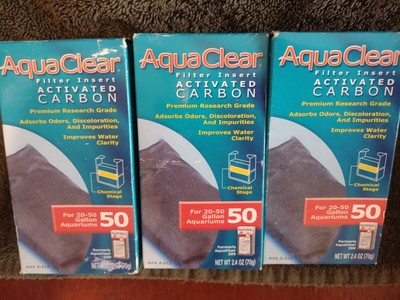 3 Boxes AquaClear 50 Activated Carbon Inserts