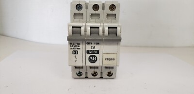 ALLEN BRADLEY G020 CIRCUIT BREAKER, 1492-ACB, 2 AMP, 3 POLE, SERIES B