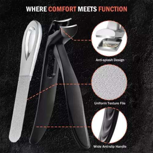 Cumuul ClipMaster Pro, Ergonomic Angled Head Senior Toenail Clipper - Bild 9 von 30