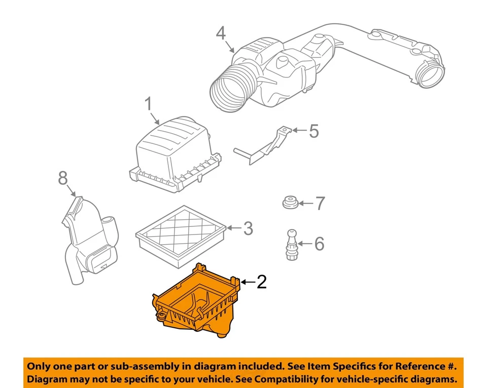 Used Air Cleaner Assembly fits: 2015 Jeep Grand cherokee  Grade A - Image 3 of 4
