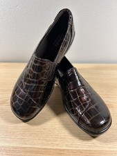 Clarks Bendables Size 6 1/2 Womens Croc Print Patent 38634