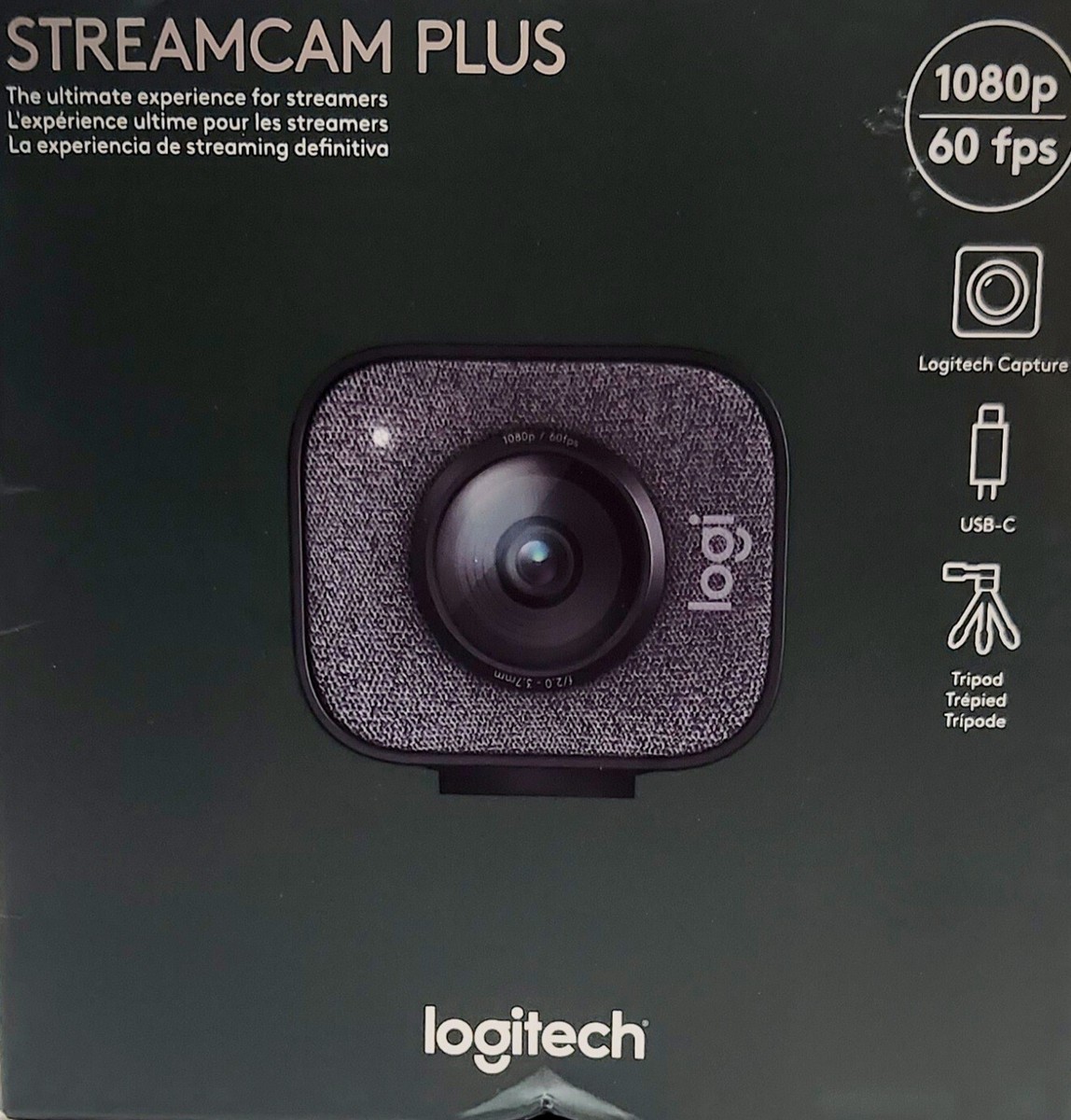 Logitech StreamCam Plus Webcam - Graphite 1080p 60fps