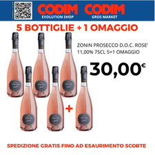 Zonin Prosecco D.O.C. Rose' 11% Vol. 75cl 5+1 Omaggio