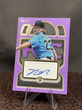Max Meyer 2023 Topps Definitive Purple ON CARD Rookie RC Auto /10 Marlins