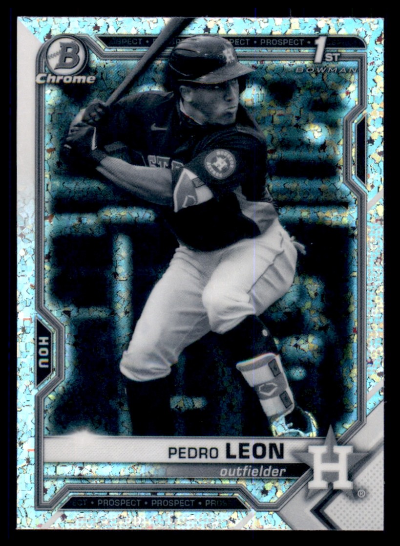 2021 Bowman Chrome Pedro Leon Black White Mini Diamond Refractor #BCP-189