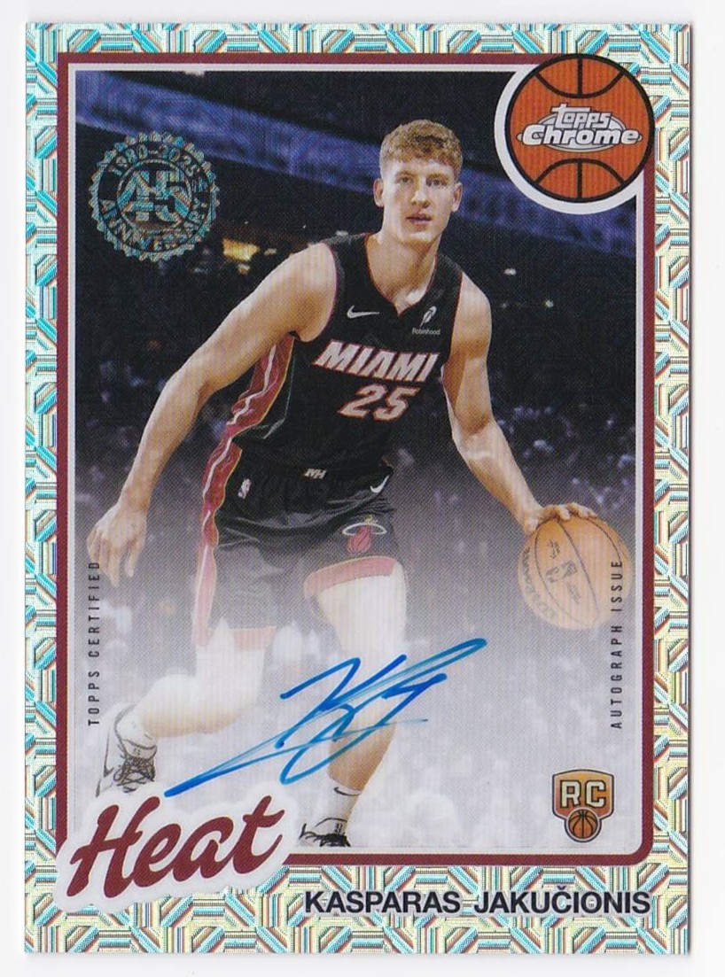2025 Topps Basketball - Kasparas Jakucionis Silver Mojo RC Rookie Auto Heat