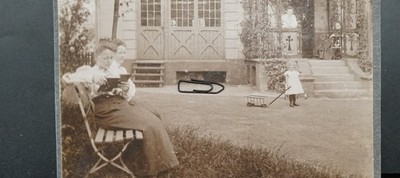 Photo CDV KAB portrait Witten Ennepe Dortmund girl castle villa house child old