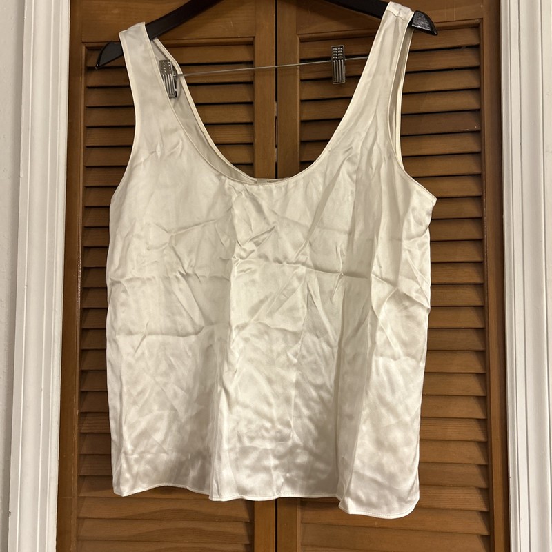 NWT $110 Cream Banana Republic Silk Tank/Camisole/Top  Sz L Classic Layer Office