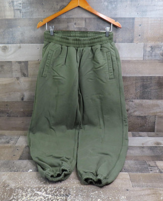 Daniel Simmons Pants Mens Large Green Fleece Sweatpants Elastic Waist England