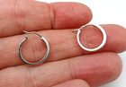 10K White Gold 8 Diamond Hoop Earrings [E345] — photo 4