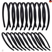 Candygirl 20 StüCk Satin StirnbäNder 1Cm HaarbäNder Schwarz Satins Haarreif Mä