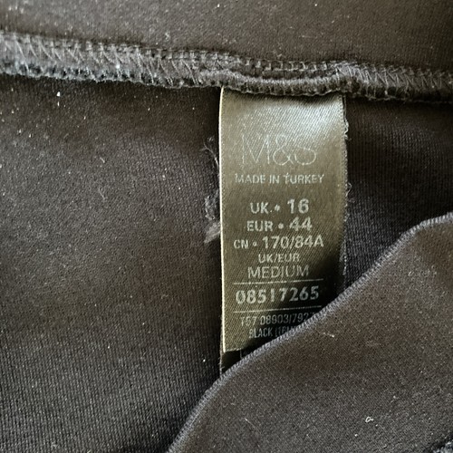 Ladies Black Treggings With Zip Detailing From Marks And Spencer Size 16 - Picture 5 of 6