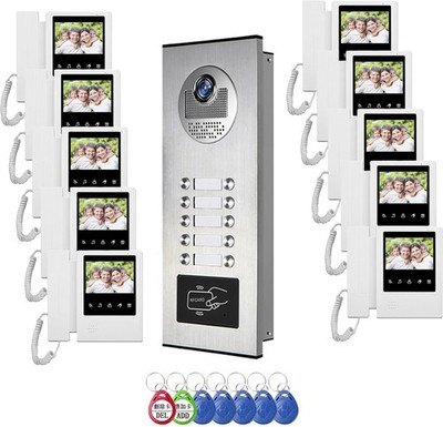 4.3 inch Monitor Wired Video Door Kit,Indoor Outdoor Video Intercom System