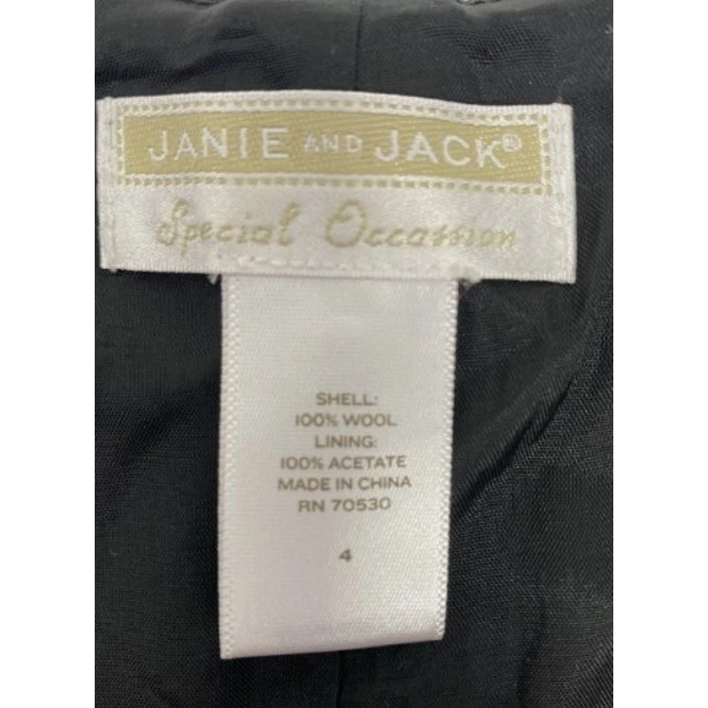 Colete Janie and Jack masculino tamanho 4 – 100% forrado de lã, estilo clássico - Imagem 4 de 4