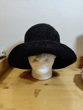 Hat Cloche Vintage Betmar New York Style Pebbled Black Soft Packable