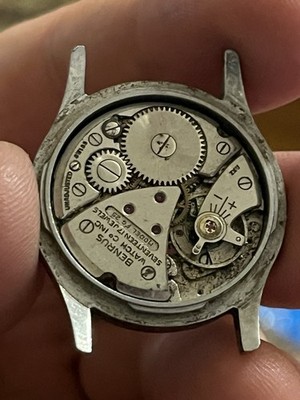 Rare Benrus Dial O Rama Jump Hour FG 25 Movement For parts or Repair