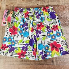 NWT Vintage 1993 Fruit of The Loom Casualwear Girls Large Floral Colorful Shorts
