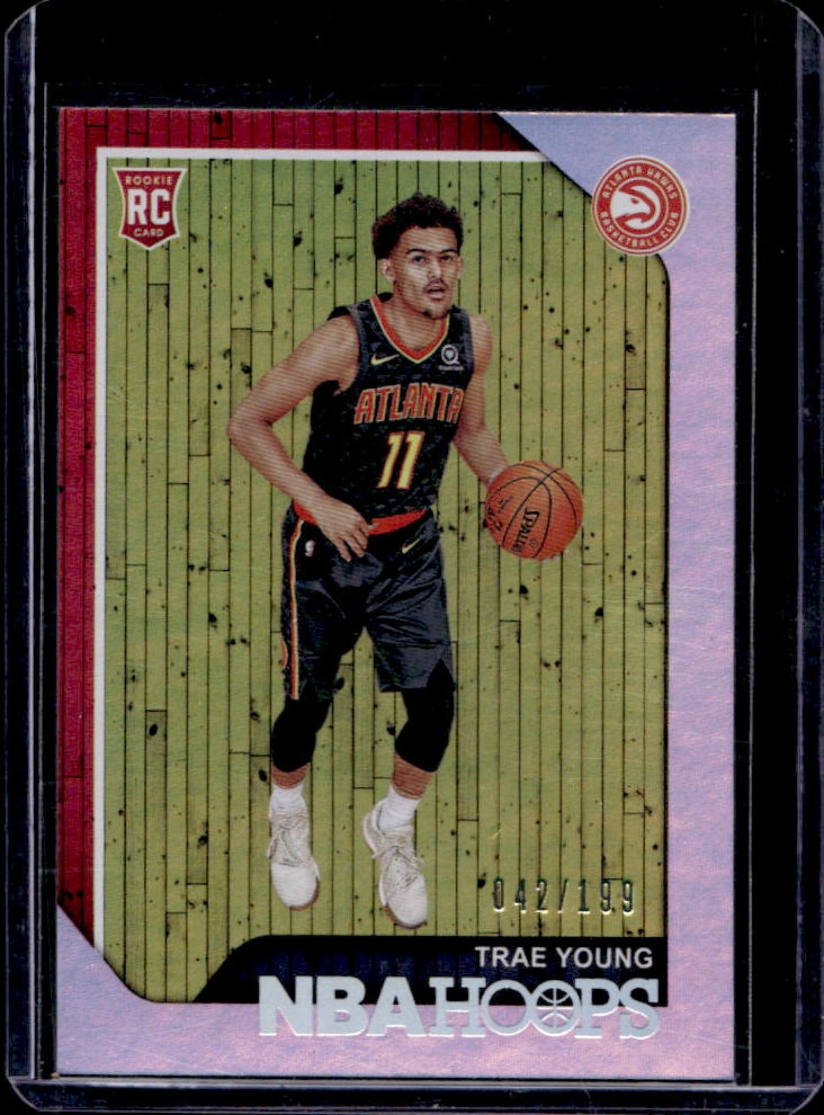 2018-19 Panini Hoops Trae Young RC Silver Rookie #42/199 Hawks