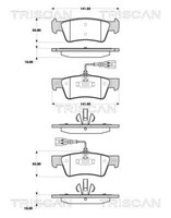 Triscan Bremsbelagsatz, Scheibenbremse 8110 29060 FüR VW