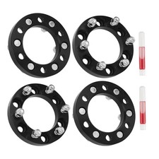 4pcs 1 Inch 6x5.5 To 6x5.5 For Chevy Gmc Black Wheel Spacers 14x1.5 Studs